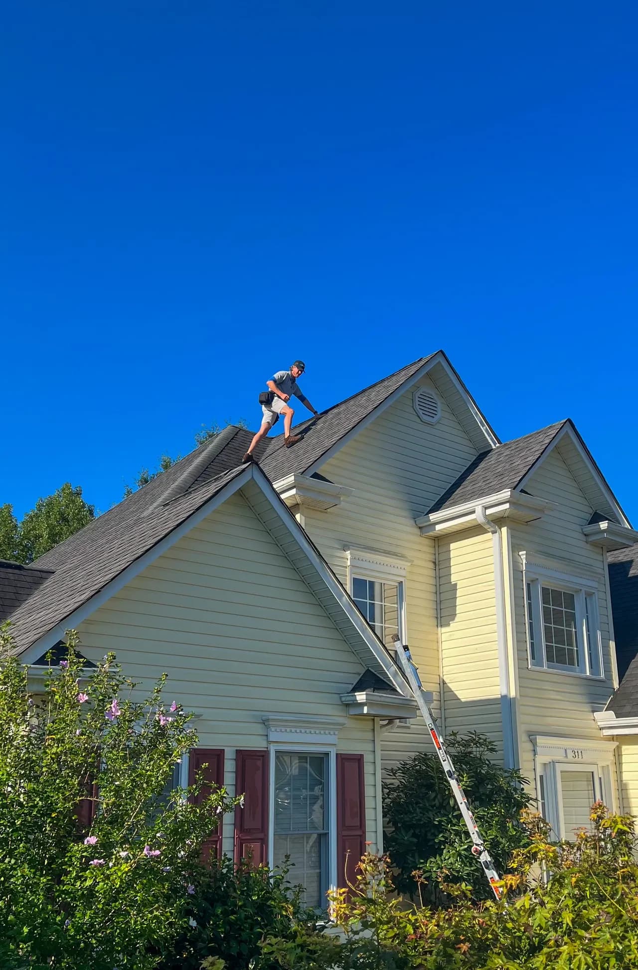 Completed roofing project