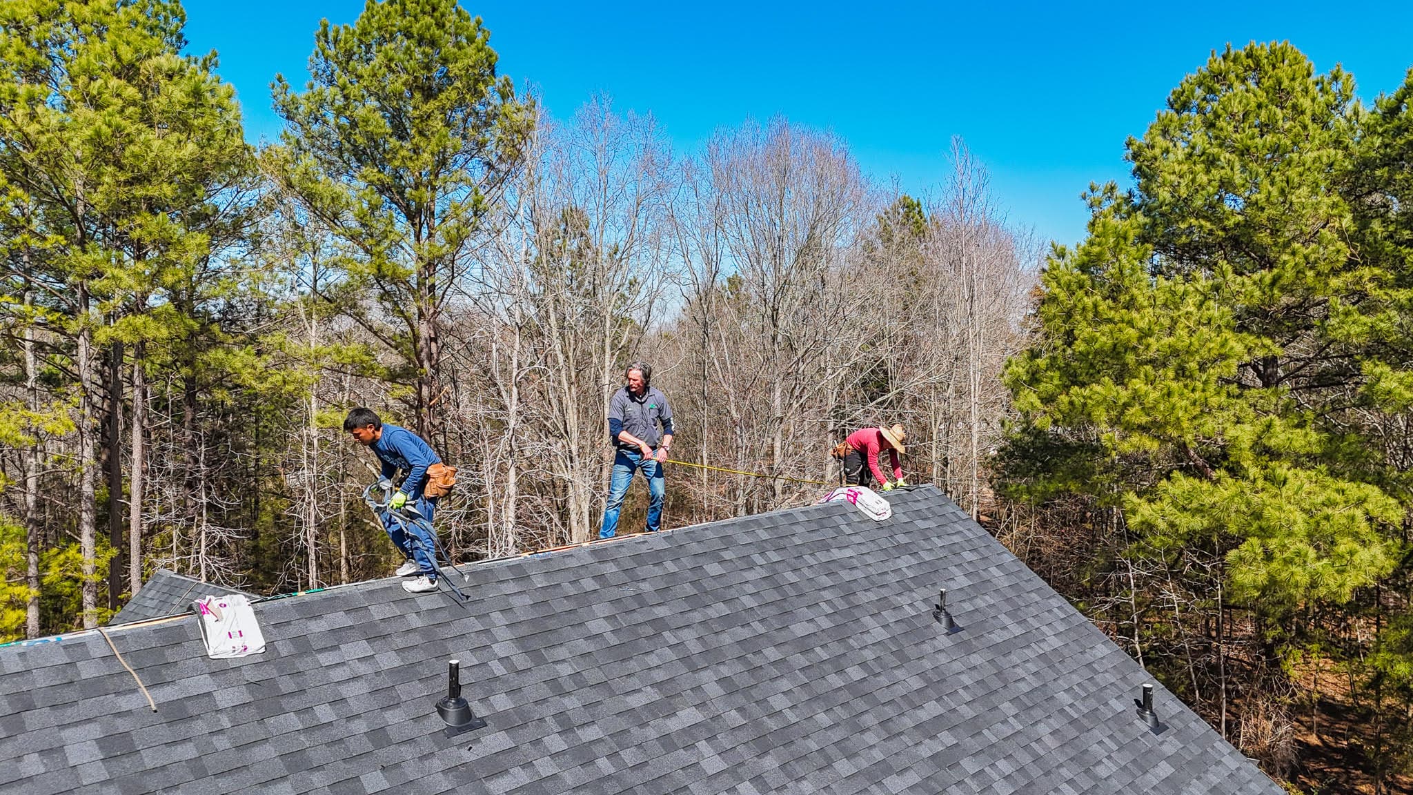 Completed roofing project