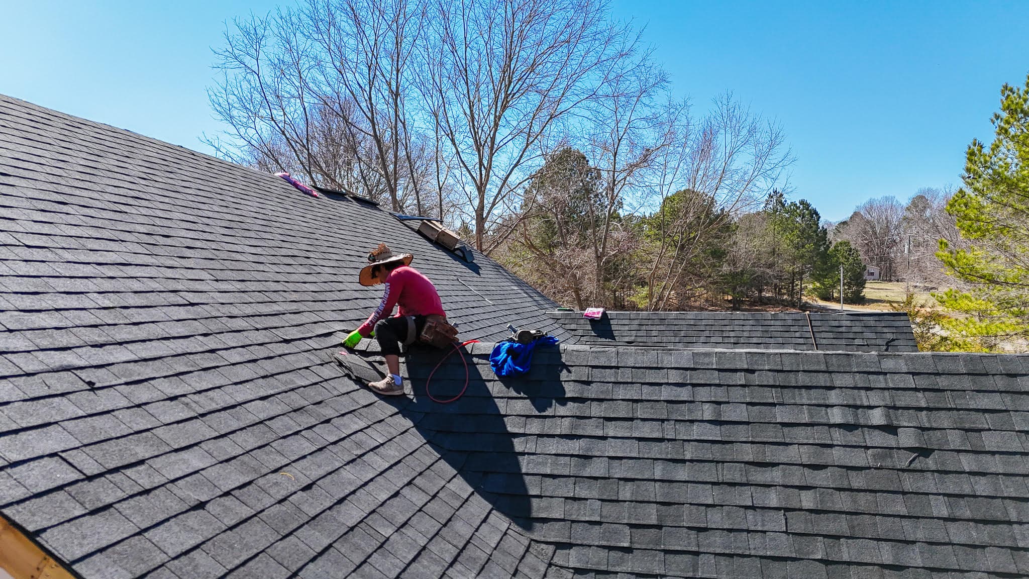 Completed roofing project