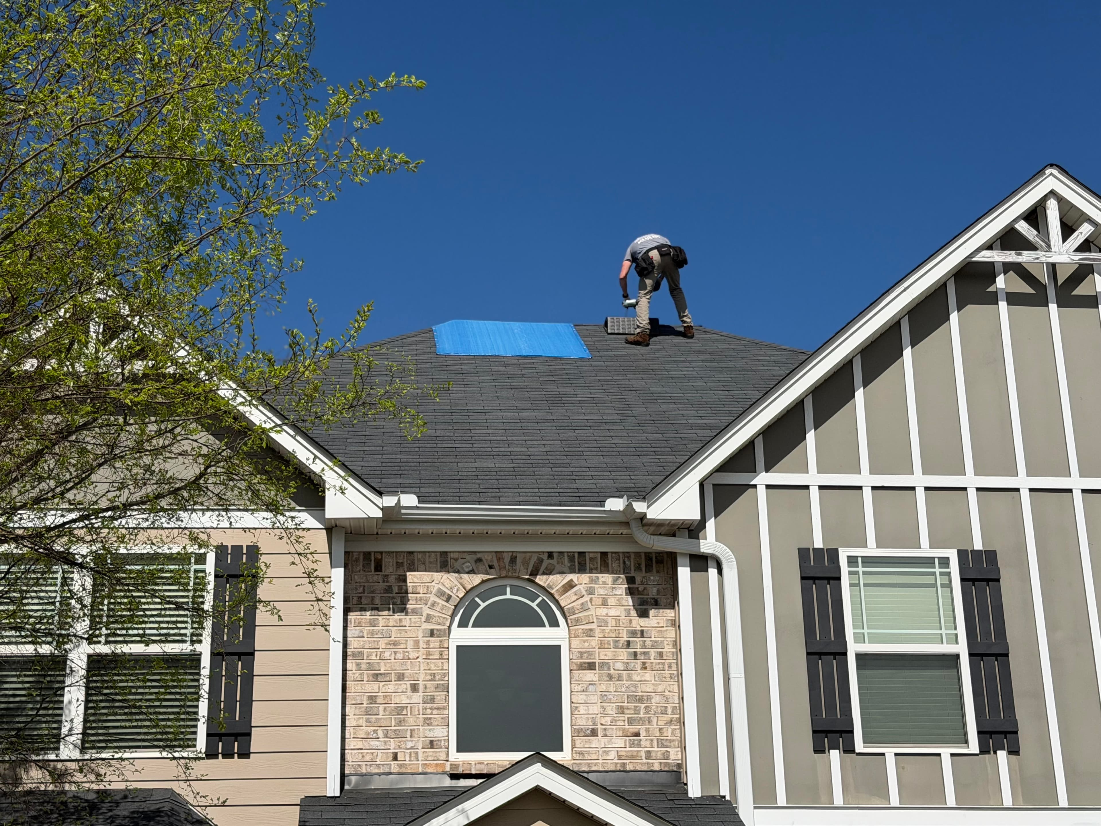 Completed roofing project